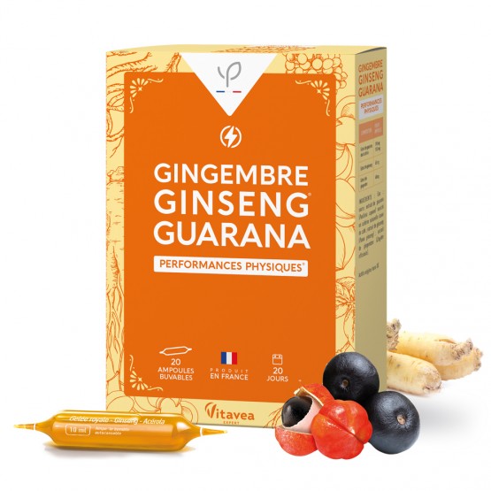 Ampoules Gingembre, Ginseng & Guarana cure antifatigue sexuelle PONROY